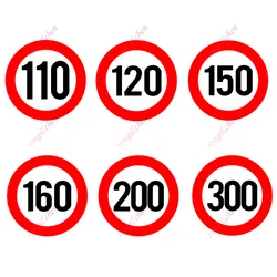 Funny Car Sticker Speed Limit (110/120/150/160/200/300 Km) Car Motorcycle Racing Helmet Laptop Trunk Body Car Window PVC Decals