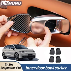  LINNUNU Metal Car Inner Door Handle Bowl Cover Trim stickers for Leapmotor C10 2024 2025 2026 interior decoration Accessories