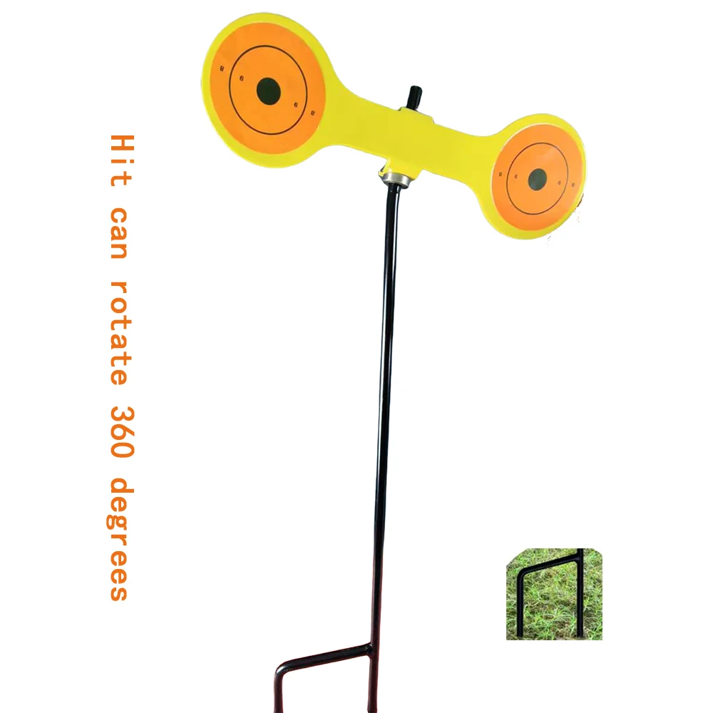 Espessura 5mm Vertical Spinner alvo de tiro alvo de caça. É um alvo giratório com placas de alvo grossas.