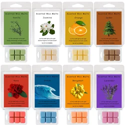 8 Scented Wax Melts Soy for Scented Wax Warmer Cubes Pack Giftfor Oil Burner Natural Strong Fragrance Wax Bar Melts for Lamp