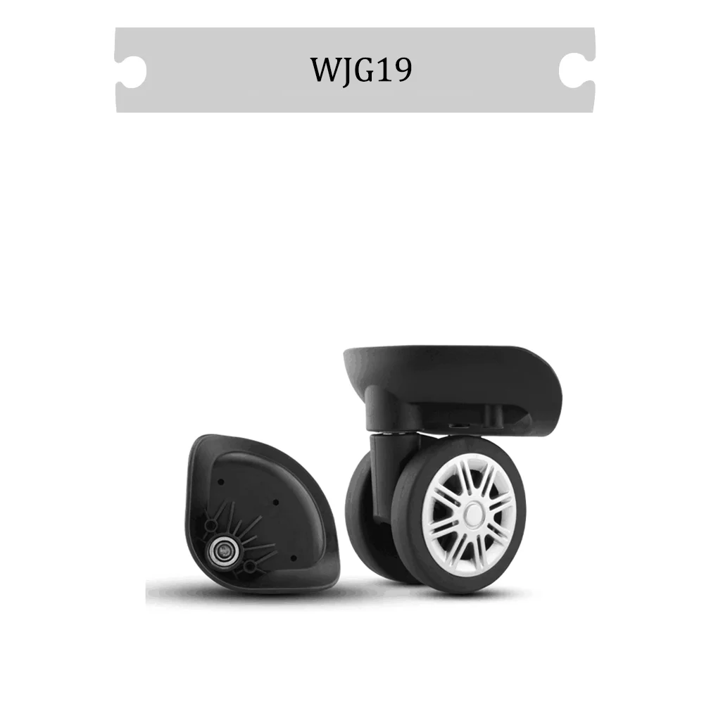 Rueda Universal giratoria para maleta de repuesto, ruedas duraderas, silenciosas y lisas, amortiguadoras de golpes, color negro, accesorio para coche de viaje, para wagen WJG19