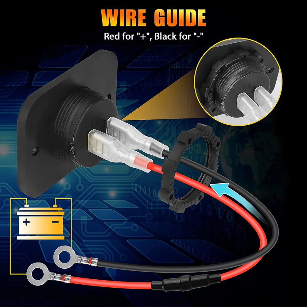 NEW HOT In Stock-2 Pack LED Digital Voltmeter With Contact Switch,DC 12V 24V Car Voltmeter LED Digital Display Waterproof Voltme