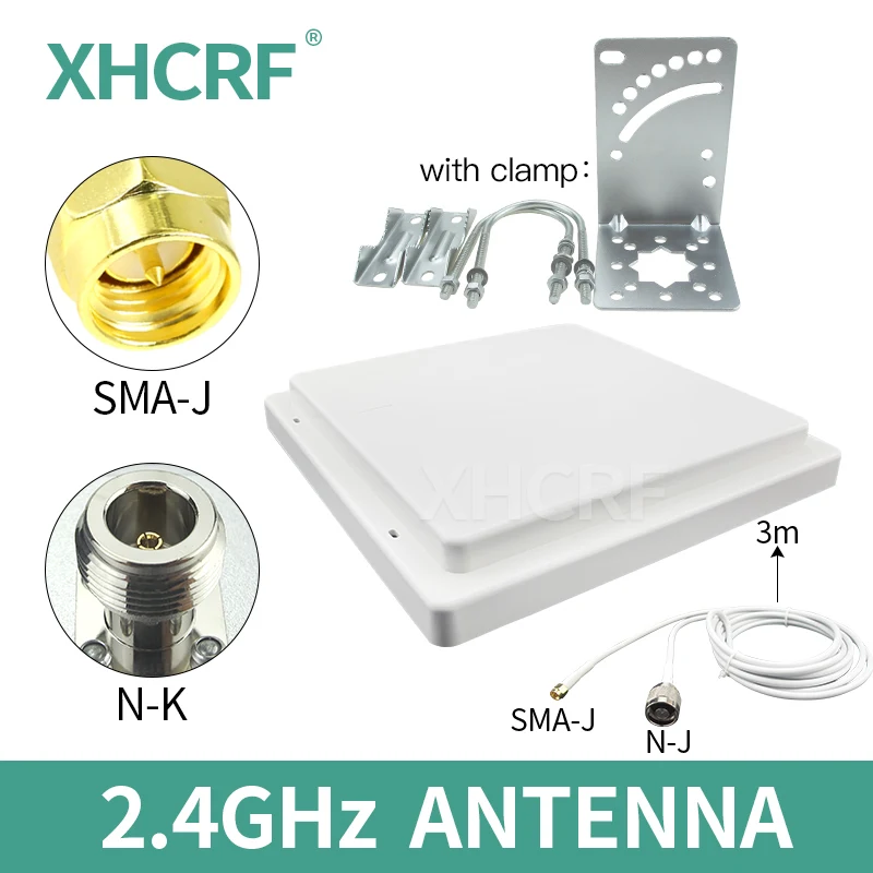 2.4GHz Directional Antenna Outdoor Waterproof 2.4 GHz WiFi Panel Antennas for Gateway Long Distance Communication