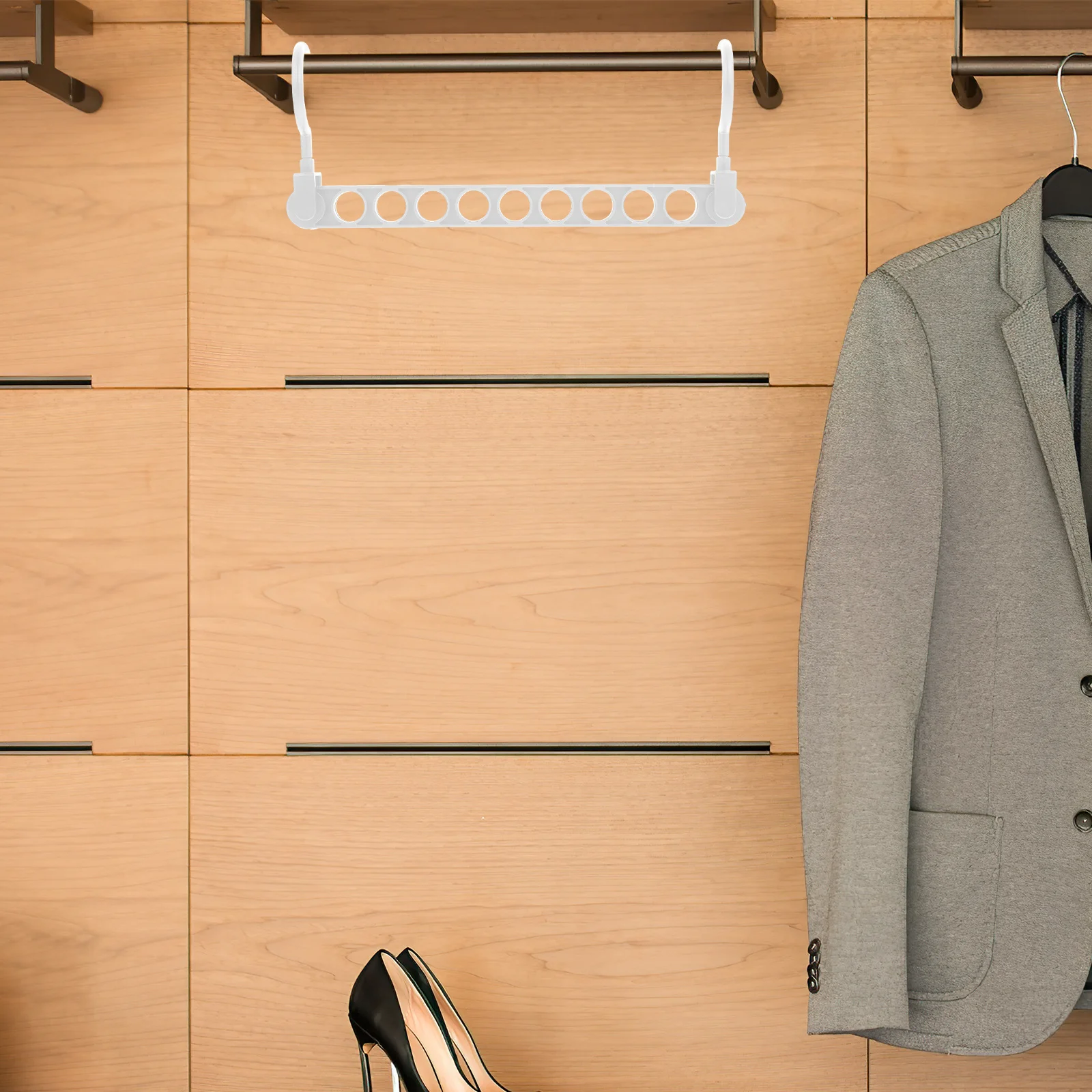 

4Pcs Foldable Heavy Duty Clothes Hangers Space Saving Organizer for Closet Wardrobe Multi-Functional Household Use