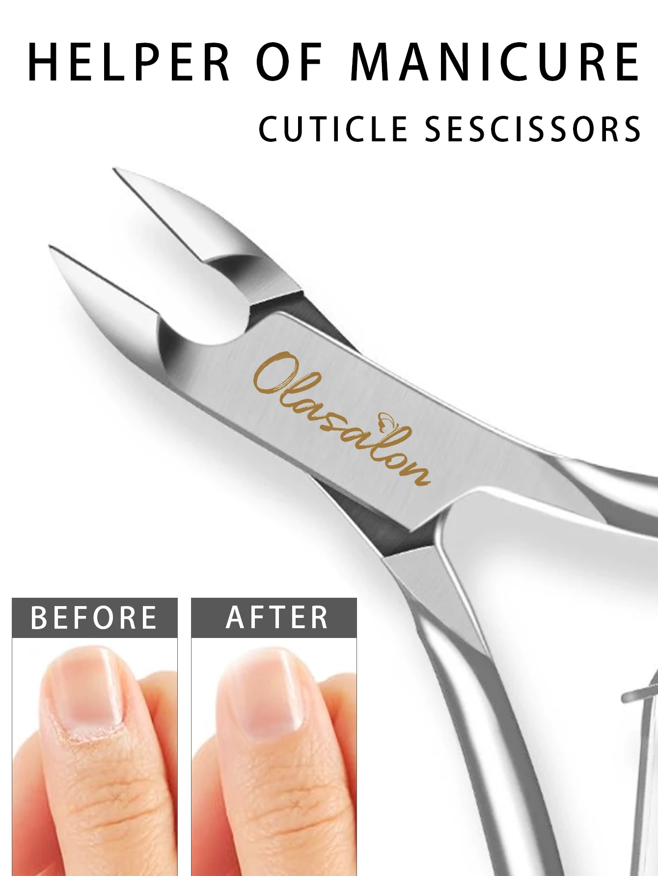 

Cuticle Nippers Nail Scissors Stainless Steel Dead Skin Remover Trimmer Nail Tools
