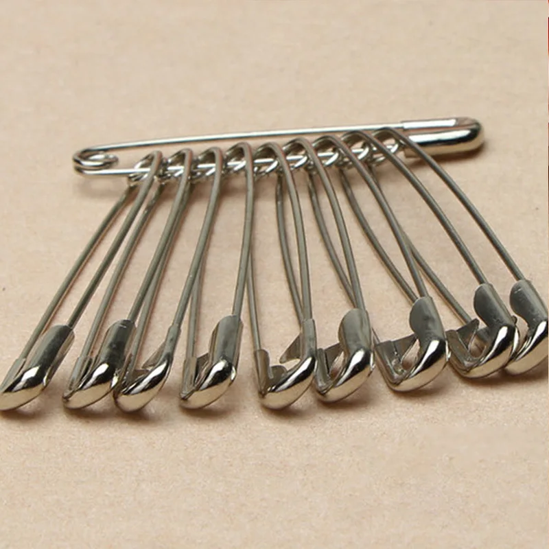 50pcs/Lot High Quality Stainless Steel Safety Pins DIY Sewing Tools Accessory Needles Large Safety Pin Small Brooch Wholesale