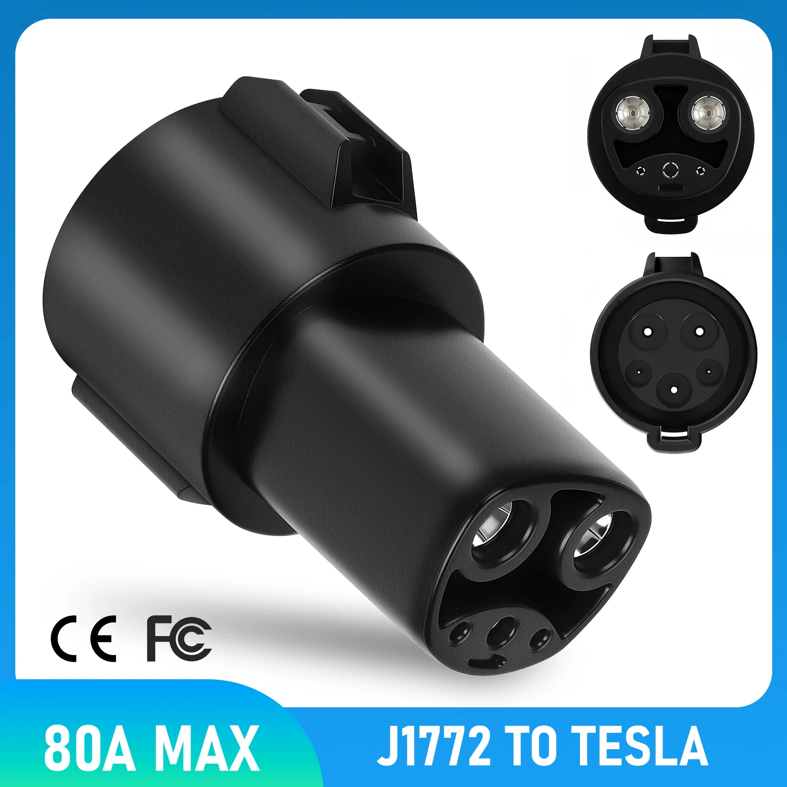 

Адаптер CNSPEED EV Type1 J1772 для адаптера зарядного устройства Tesla 80A 240 В переменного тока для модели 3/S/Y/X преобразователь зарядки электромобиля