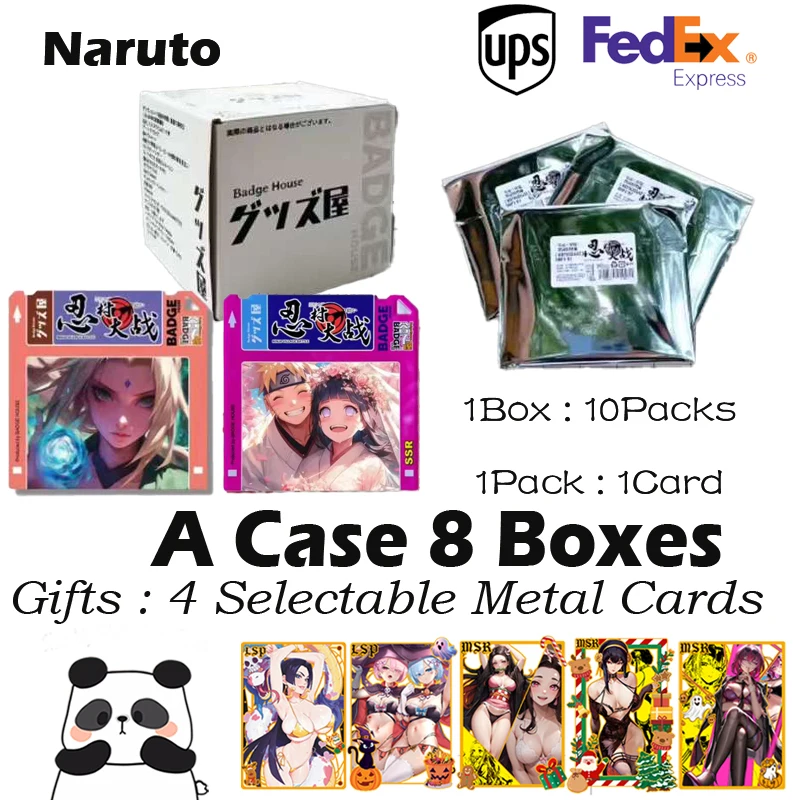 Naruto Collection Card Acrylic Coasters Hobby Game Card CCG Rare Card Table Battle Card Kids Toy Gifts