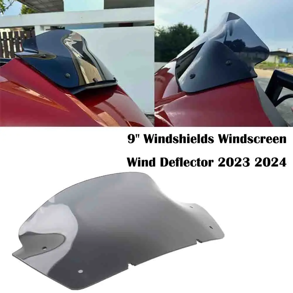 NEW Motorcycle Accessories Street Sliding With 9-Inch Front Windshield For Harley CVO Street Glide 2023 2024 FLHXSE Smoke Shield