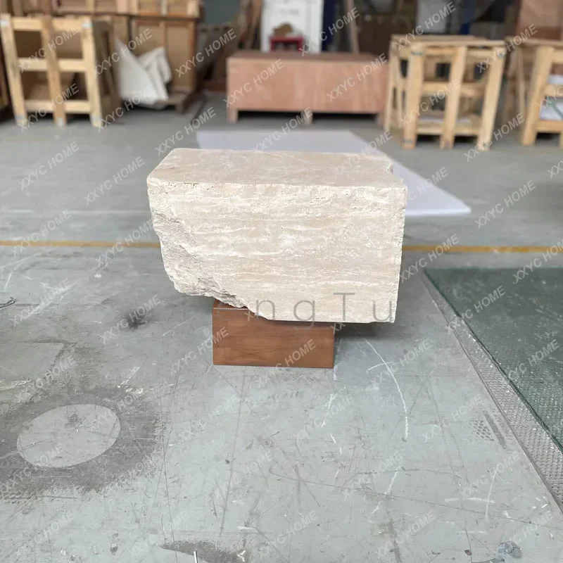 

Диван HWabi-sabi Wind из натурального камня с эффектом состаривания, легкая роскошь, угловой столик для гостиной с эффектом битого камня