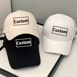 Custom Logo Picture Personalized Pattern Printed Baseball Cap Women Man Casual Solid Color Hip Hop  Snapback Dad Adult Hat