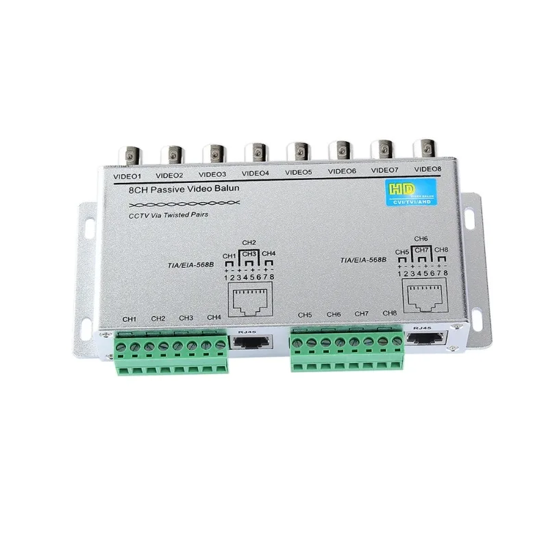 Transceptor pasivo de 4 canales y 8 canales, adaptador Balun de vídeo, transmisor BNC a UTP Cat5/5e/6, Cable 720P 1080P, HD, CVI/TVI/AHD