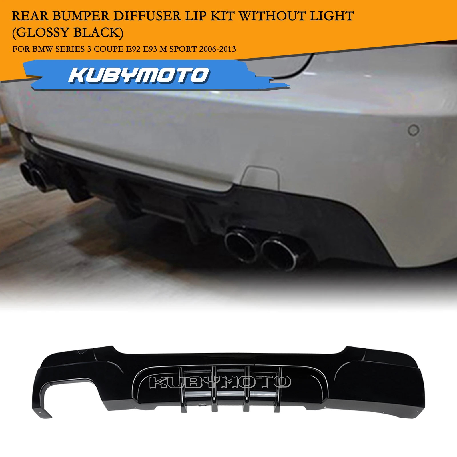 

Car Rear Diffuser Lip Tail Boot Splitter Guard Spoiler For BMW 3 Series E92 E93 M Sport Coupe 2006-2013