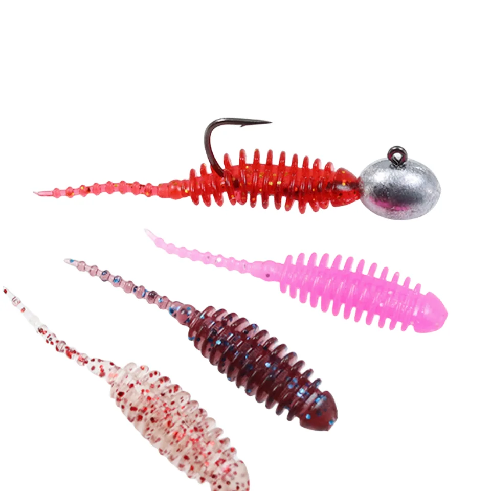 MUKUN 20PCS NEUE AJING Weicher Köder Rockfish Angeln Lockt 0,2g/3,5 cm MINI Künstliche Köder Swimbaits Jig locken Wobbler Wurm Tackle – Detail 2