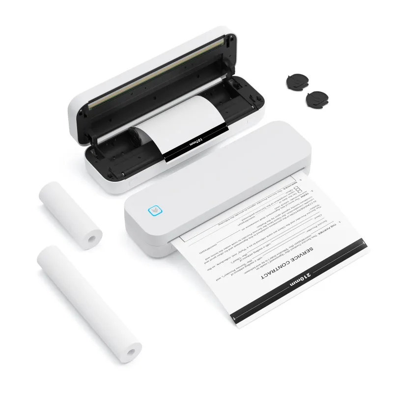 USB Bluetooth Rechargeable Small Thermal Printer for Folded  Rolled Tattoo Paper Label File Tattoo Printing