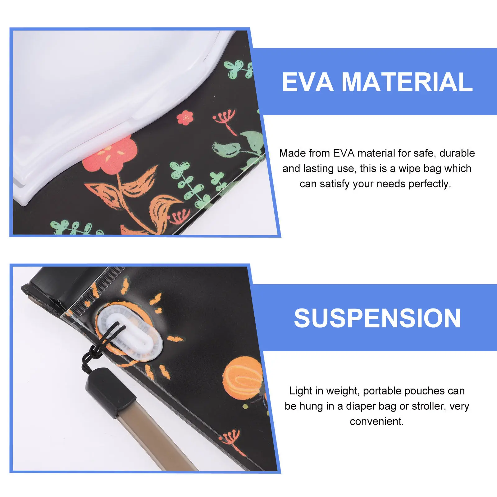 4 Pcs Travel Wipe Pouch Wipes Dispenser Small Container EVA Washable Wet Unique
