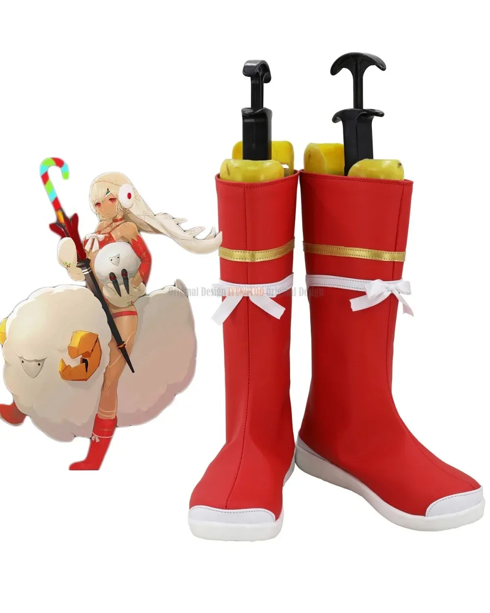 FGO Altera Shoes Cosplay Fate Grand Order Altera Christmas Cosplay Boots Red Shoes Custom Made