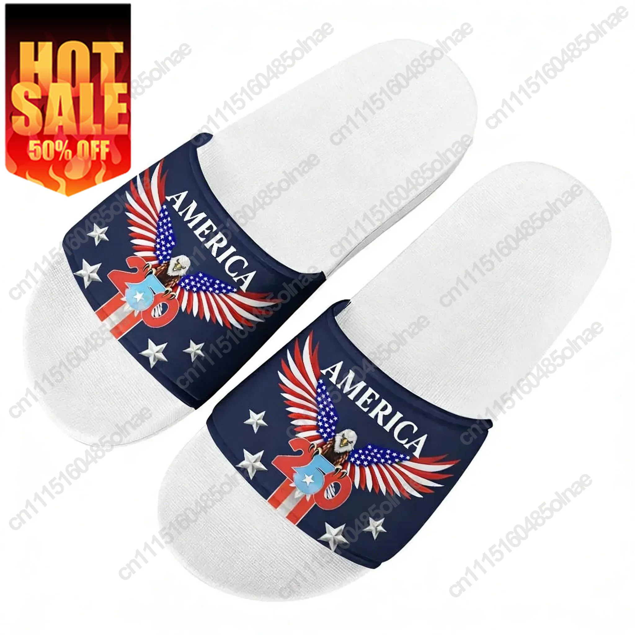 America 250Th Anniversary 1776-2026 Slippers Man Woman Boy Girl Tailor Slides Sandals Photo Custom Bath Shoes Water Shoe Black