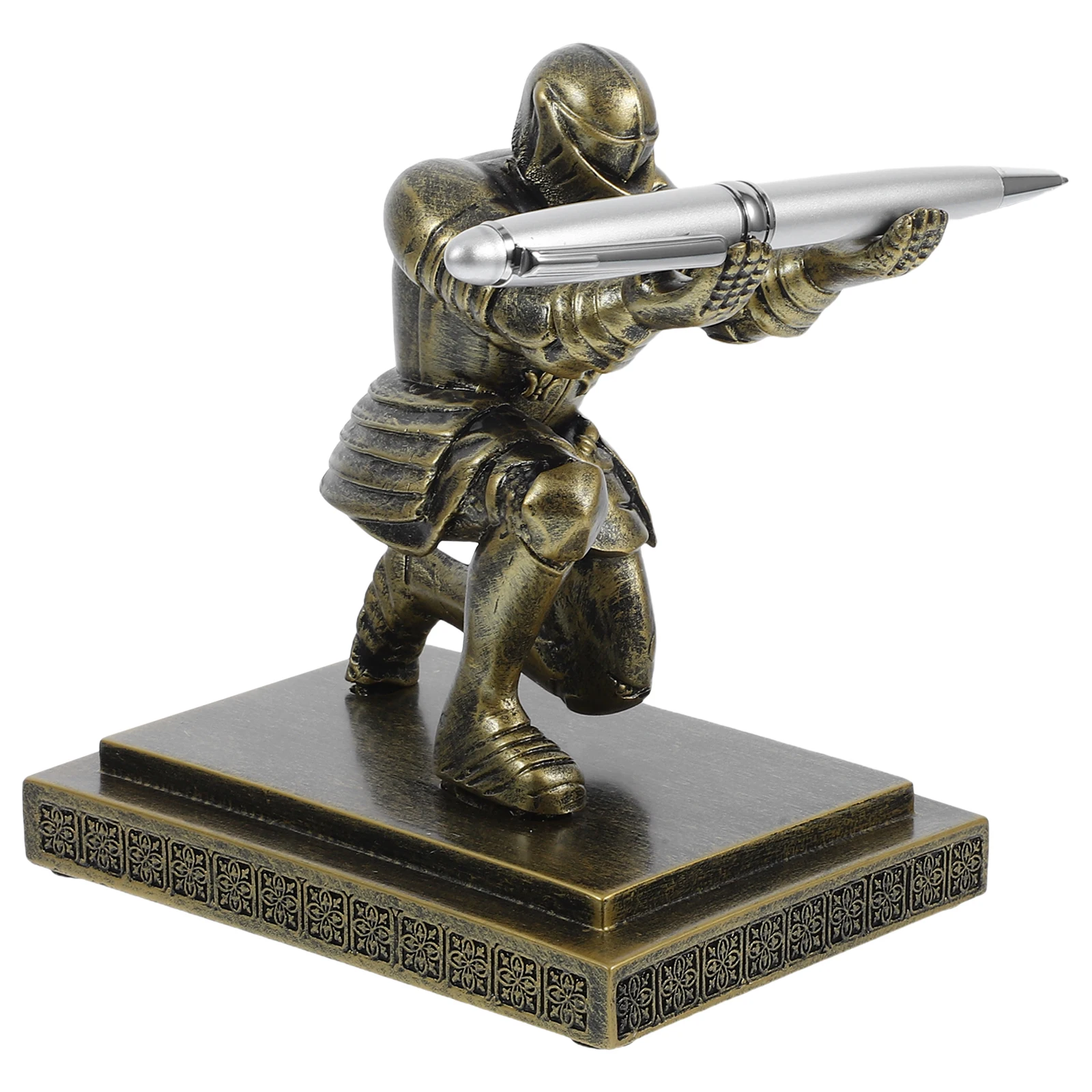 

1pcs Soldier Pen Holder Unique Desk Accessory Metal Creative Stationery Organizer Single Pen Stand Theme