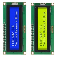 1pcs  LCD1602 LCD display screen Blue screen/yellow-green screen 5V solder pin header IIC/I2C 1602A module
