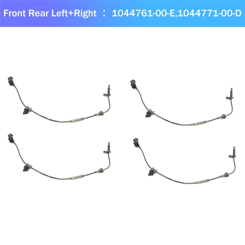 4Pcs Vorne Hinten Links + Rechts Rad Geschwindigkeit Sensor 1044761-00-E, 1044771-00-D Teile Komponente Für Tesla Modell 3 2017- Modell Y 2019-