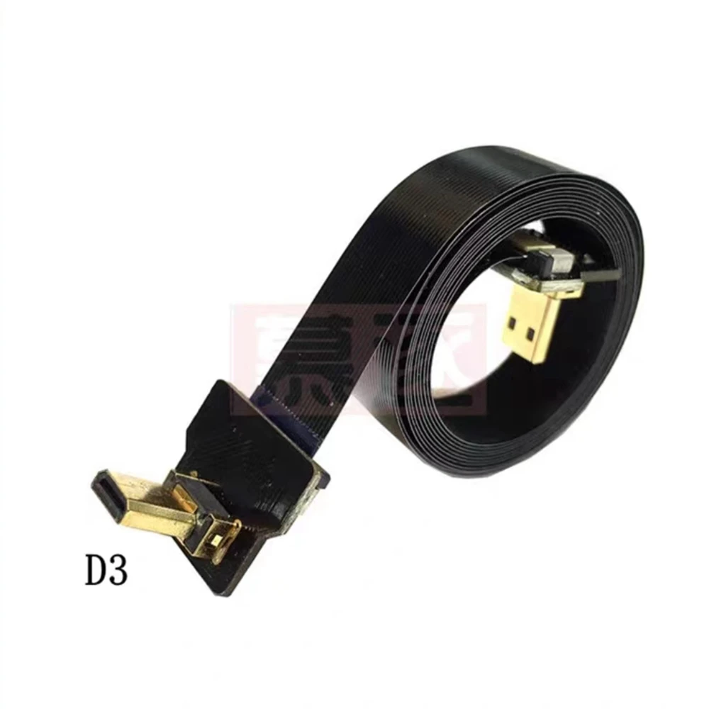 Aerial photography of PTZ bend FPV FPC micro bend gold-plated HDMI male to male high-definition video acquisition cable