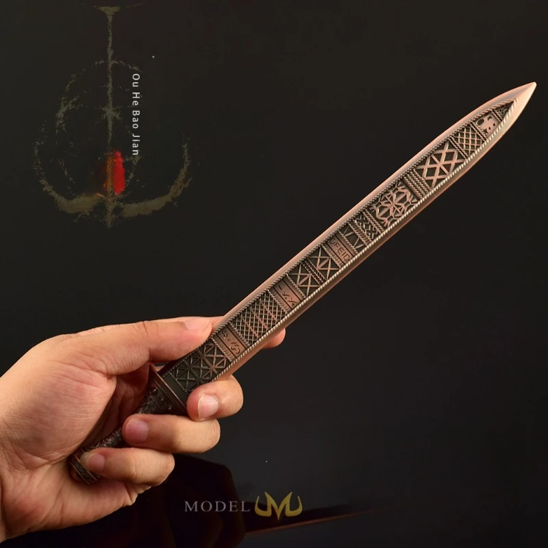 30CM Ouhe Sword Volledig metalen lederen tas versie ambachtelijk Speelgoedzwaard en messenset Game merchandise Desktop ornament decoratie Cadeau