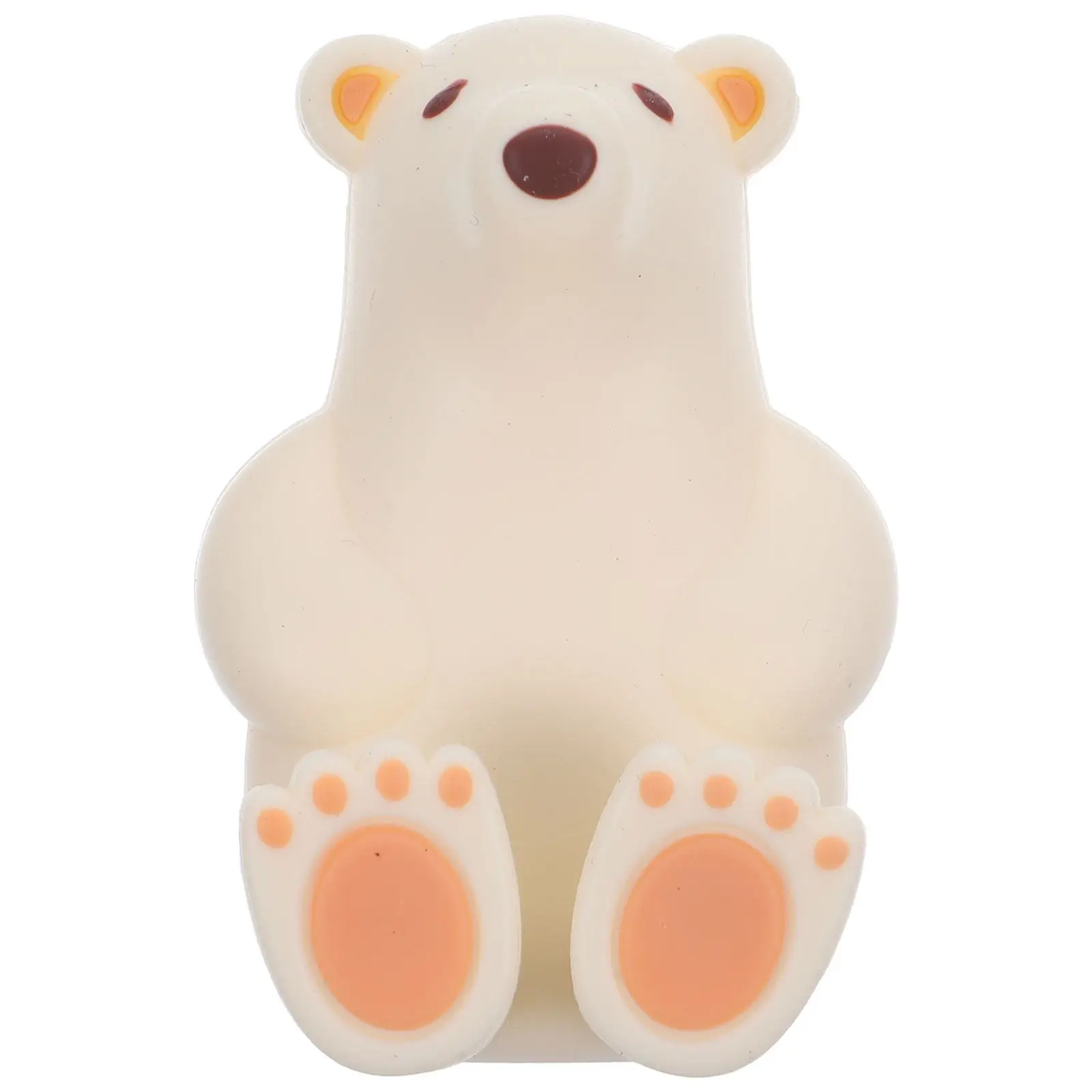 

Silicone Toothbrush Holder with Suction Cup Cartoon Bear Design Wall Mounted for Bathroom Shower Kitchen Stable Adorable Home