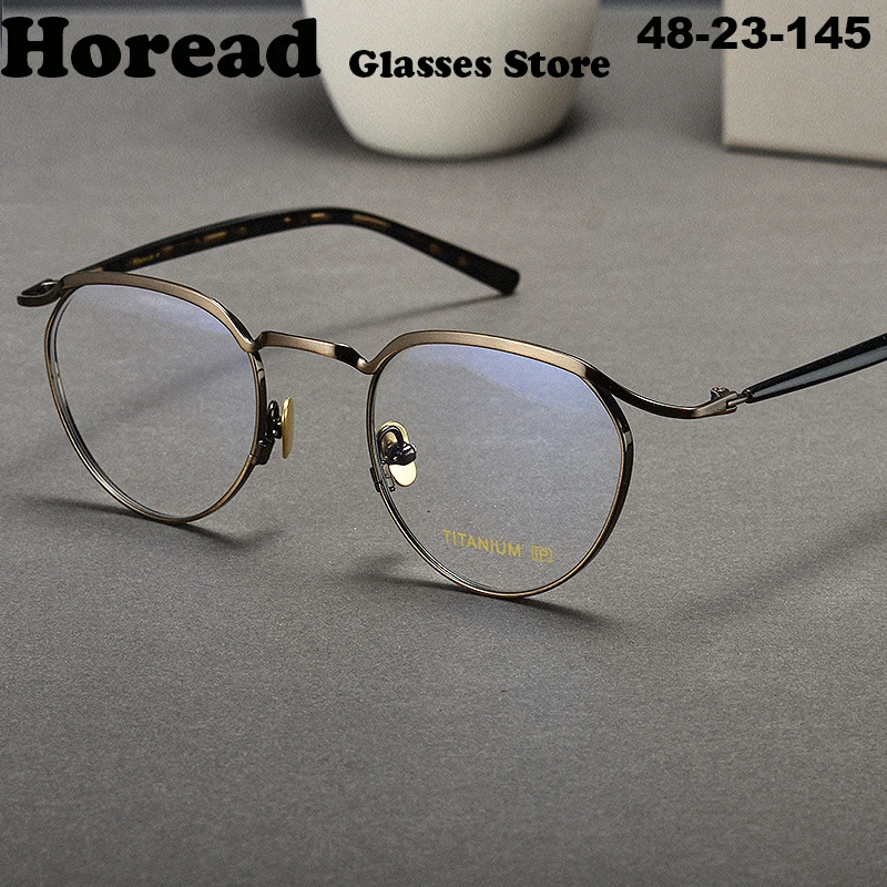 

2024 Japanese Handmade Pure Titanium Oval Glasses Frame Men Women Brand Designer Optical Eyeglasses Vintage Prescription Eyewear