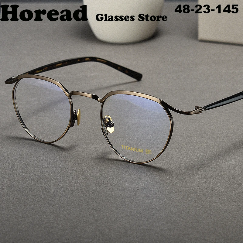 2025 Japanese Handmade Pure Titanium Oval Glasses Frame Men Women Brand Designer Optical Eyeglasses Vintage Prescription Eyewear