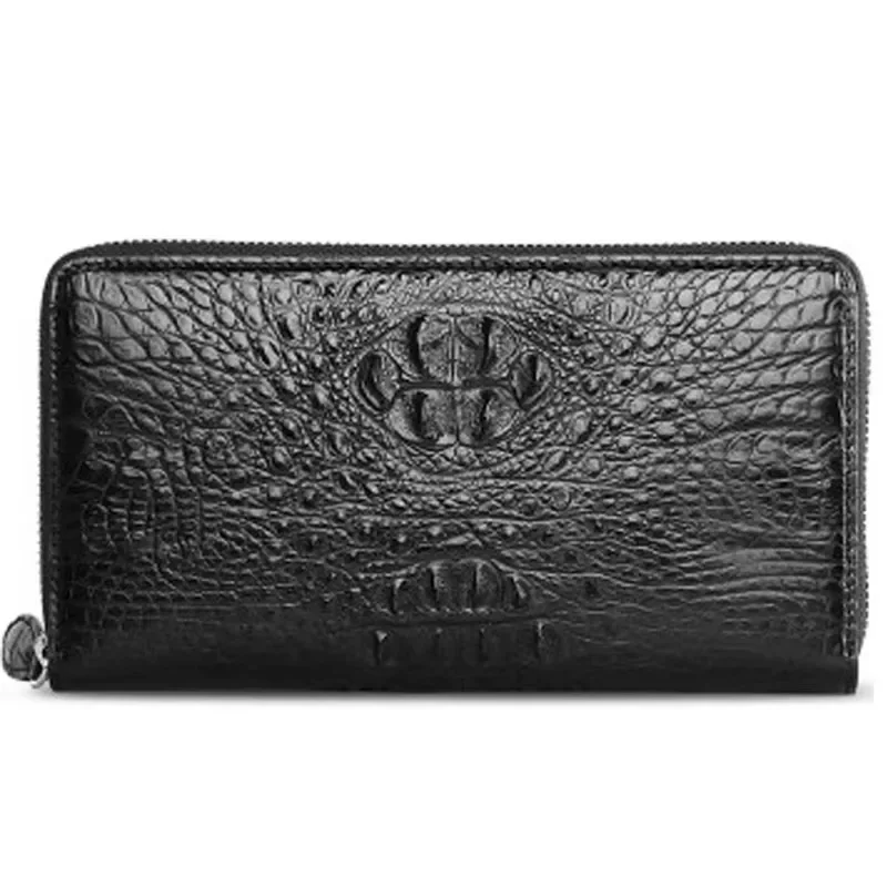 

VVBrown men wallet male long business male More screens Zipper multi-functio men clutch crocodile bag