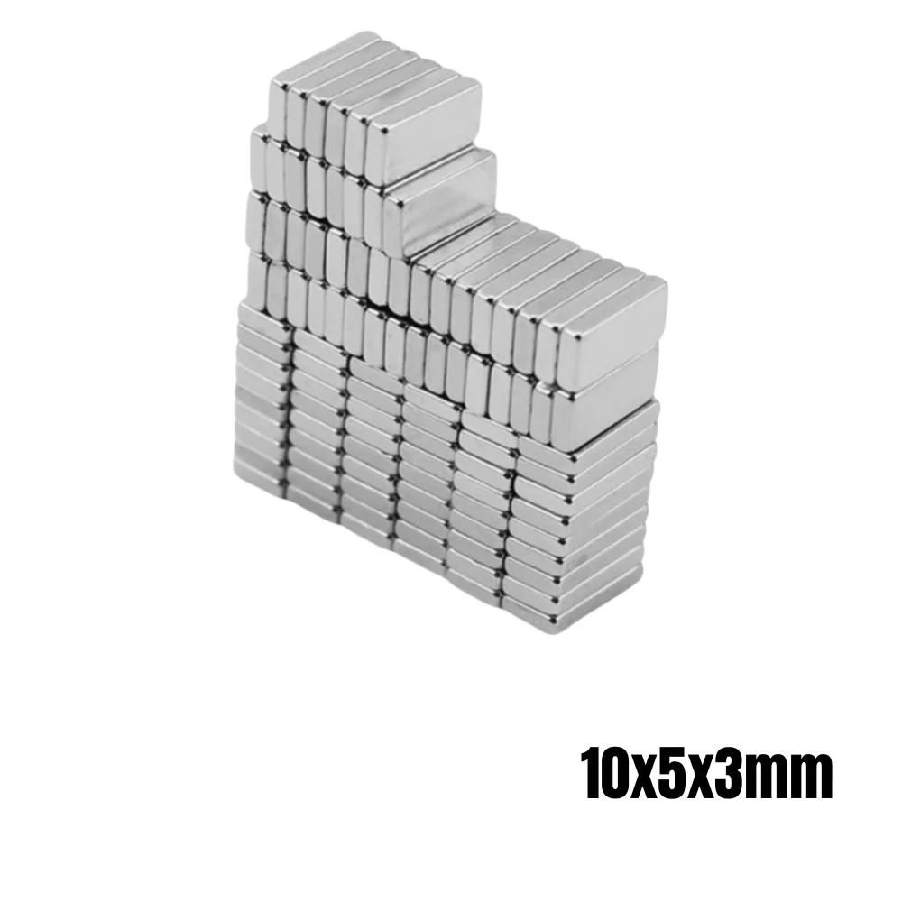 20~300pcs 10x5x3 Mm Cuboid Block Magnets 10mm X 5mm Neodymium Magnet Sheet 10x5x3mm Permanent Ndfeb Strong Magnet 10*5*3 Mm N35