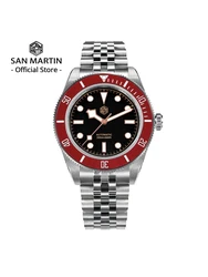 San martin novo 40mm bb mergulhador relógio marca superior clássico relógios masculinos nh35 automático mecânico safira à prova dwaterproof água reloj sn0128