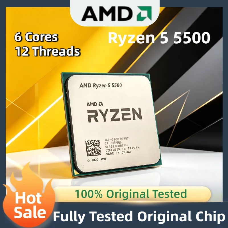

AMD Ryzen 5 5500 Desktop Processor 6C 12T 3.6 4.2GHz 7nm Zen3 AM4 Socket 3MB L2 16MB L3 65W PCIe 3.0 Gaming CPU Tray