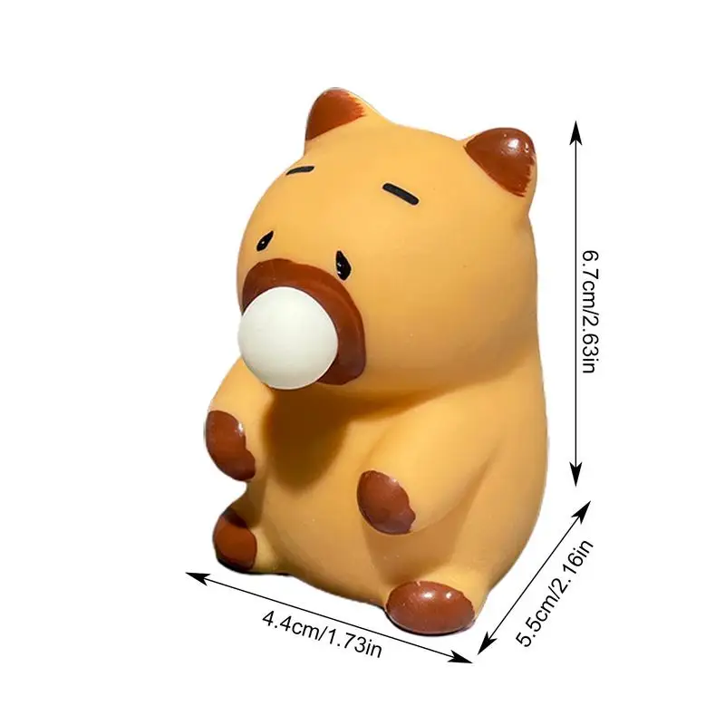 PVC Carino Capibara Pizzico Giocattolo Che Soffia La Bolla Divertente Relax Palla Sensoriale Agitarsi Giocattoli Piccola Palla Da Spremere Giocattoli Per I Bambini Ragazzi Aldult