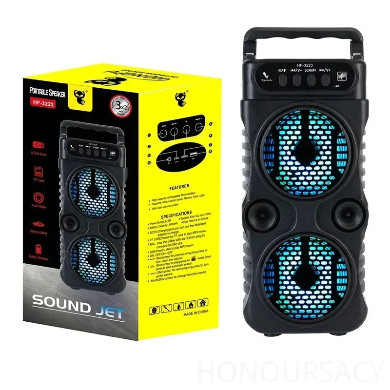 المحمولة في الهواء الطلق ساحة الرقص سمّاعات بلوتوث مع TWS/AUX/FM/TF HiFi ستيريو المحيطي مضخم الصوت MP3 مركز الموسيقى Caixa De Som