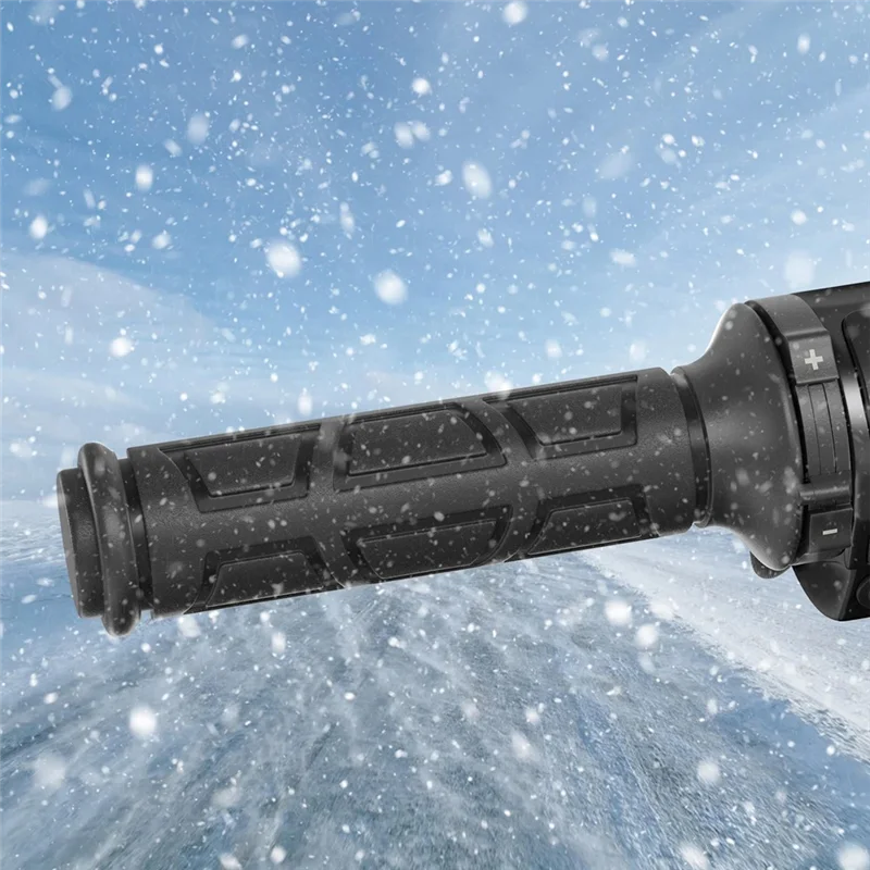 الحصري للدراجات النارية اليد ساخنة القبضات ATV تدفئة مصبوب القبضات الأسود النتريل المطاط قابل للتعديل درجة الحرارة ساخنة قبضة مقبض