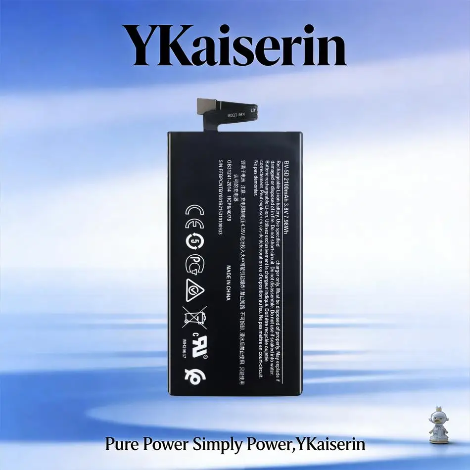 

Высокопроизводительный аккумулятор BV-5D для мобильного телефона Nokia 800 Tough TA-1187, экологически чистый, 2100 мАч