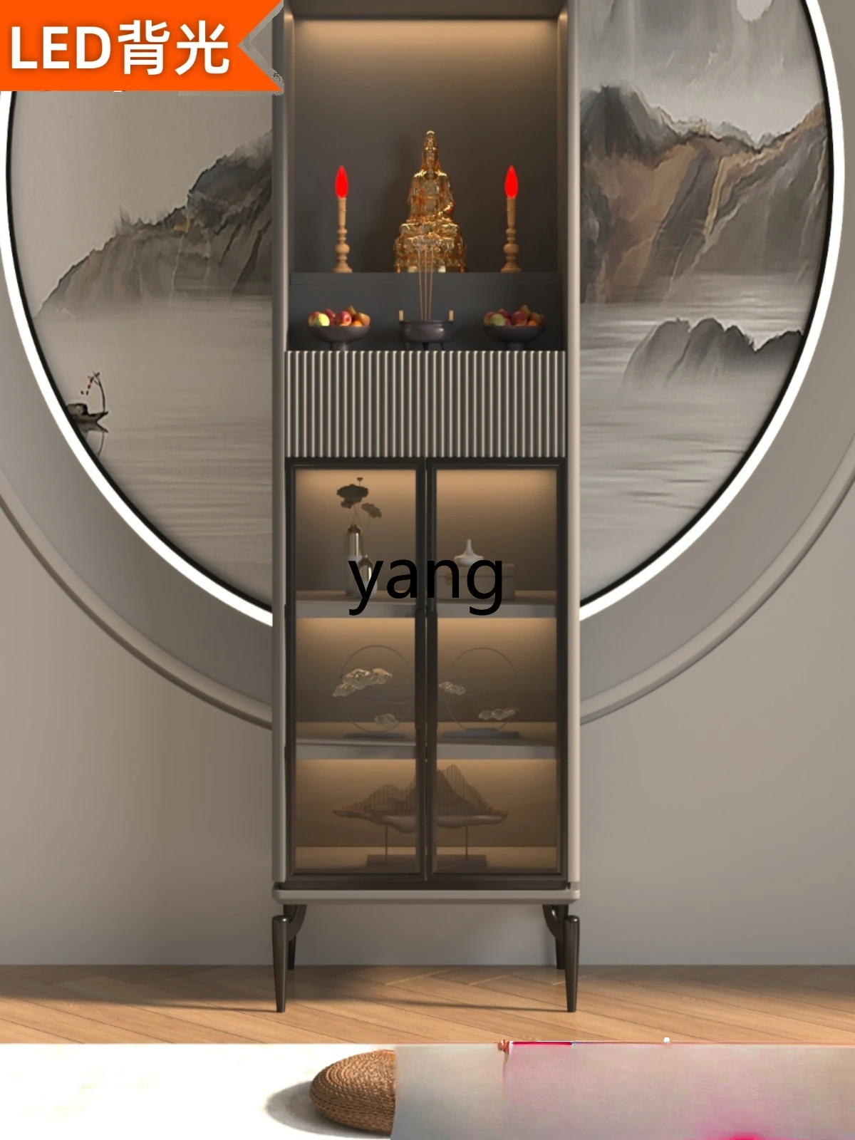 LH new Chinese vertical cabinet light luxury minimalist Buddhist shrine entrance Buddhist cabinet Buddhist shrine for platform