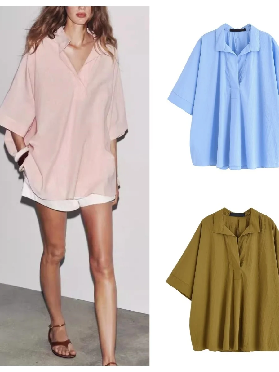 

Удобная легкая повседневная свободная посадка с верхом Five Sve irt для женщин, осень 2022, дышащая тонкая полиэфирная ткань