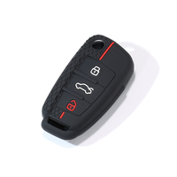 Soft Key Fob Cover Silicone Sleeve Skin for Audi A1 A3 A6 A6L Q2 Q3 Q7 TTS R8 S6 RS3 Car Flip Key
