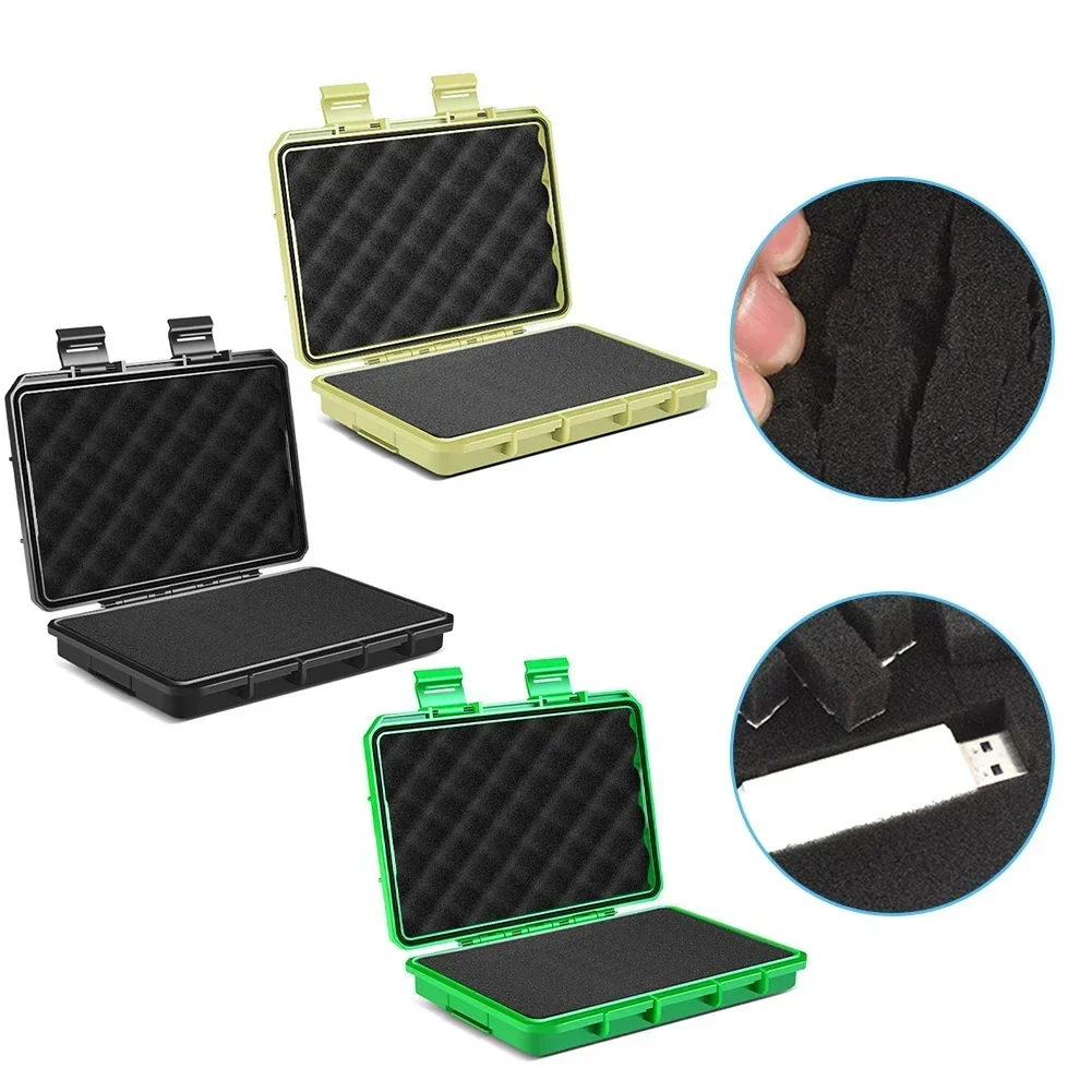 Dry Box Airtight Waterproof Tool Box Protect Against Shock Ruggedized Plastic Shockproof Sponges Compressive Strength