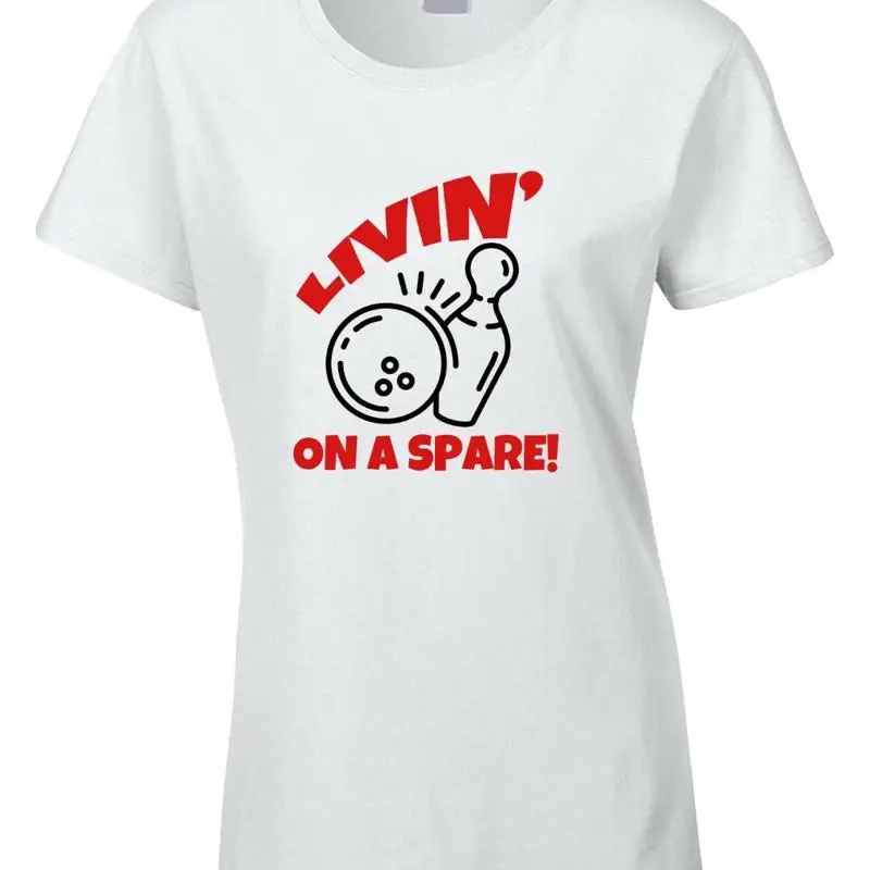 تي شيرت بولينج مضحك للسيدات يعيش على نادي فريق بولر آيديا لين الاحتياطية