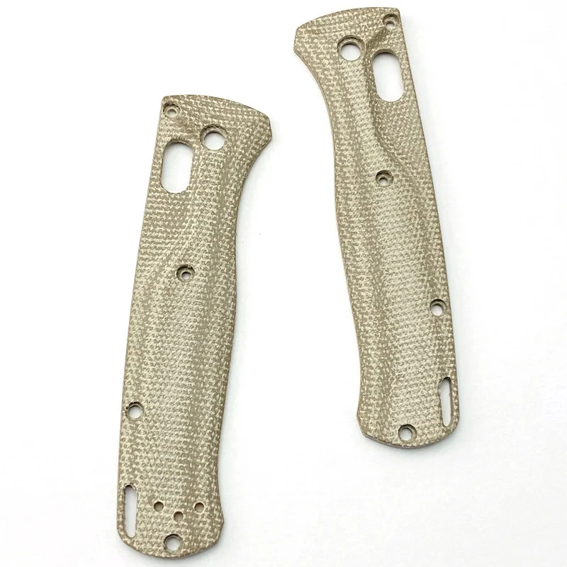 Imagem -04 - Micarta Material Faca Dobrável Escalas Lidar com Patches para Benchmade Bugout 535 Facas Faça Você Mesmo Fazendo Apertos Acessórios Shank Par