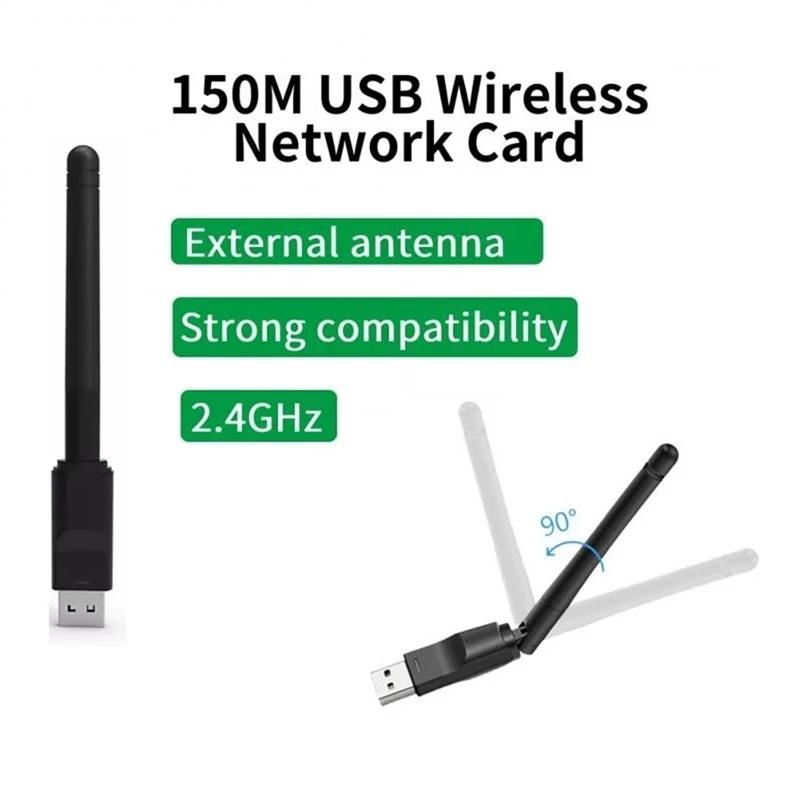 150Mbps 2.4G Ralink-RT8188 Wireless Network Card USB 2Dbi Wifi Antenna LAN Adapter Dongle Network Card For PC Laptop