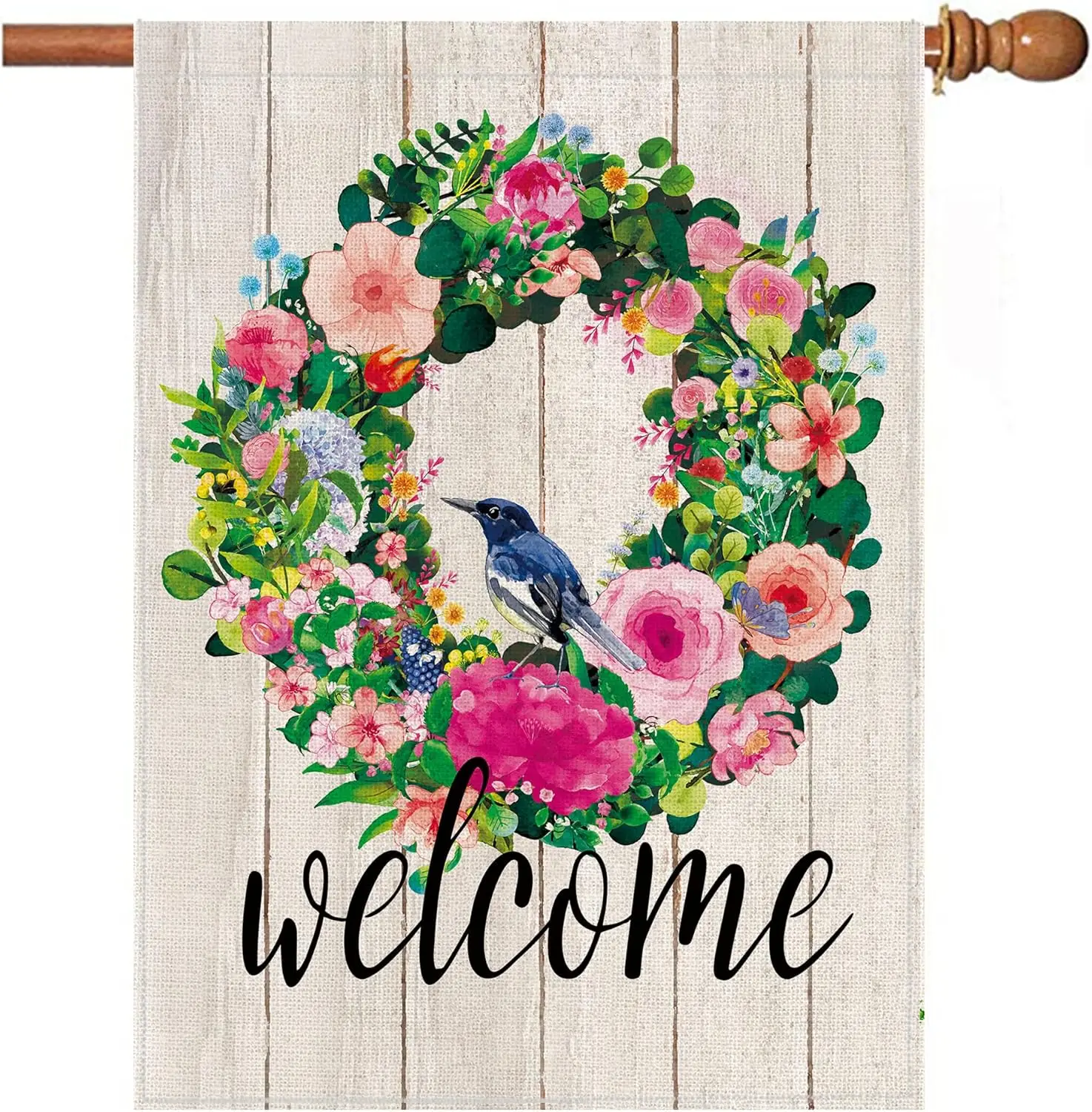 Spring Summer House Flag 28x40 Inch Double Sided Outside, Spring Garden Flags Floral Welcome Yard Outdoor Flag IIX WZZ yyi