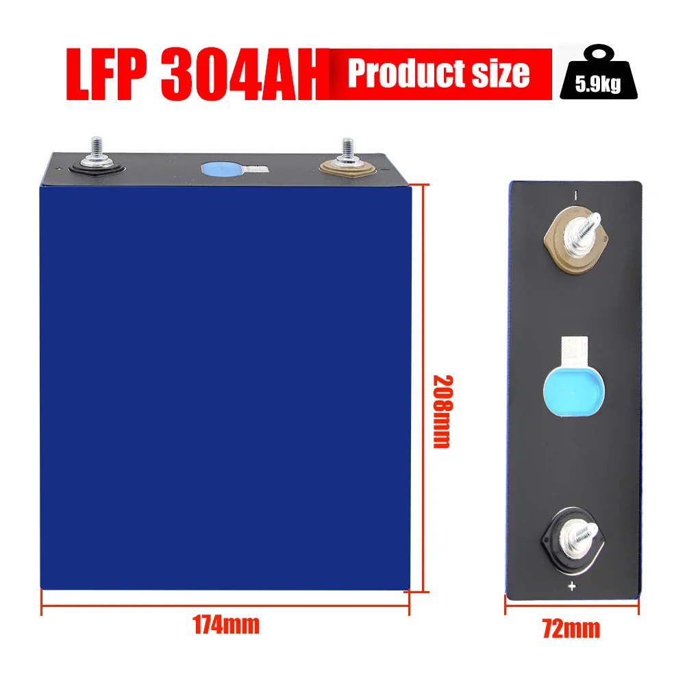 304ah Lifepo4 Battery Cell 3.2v Lf304 Prismatic Lithium Eu Us Stock Grade A Akku Lfp 3.2 V Solar Volt Rechargeable Ion 304