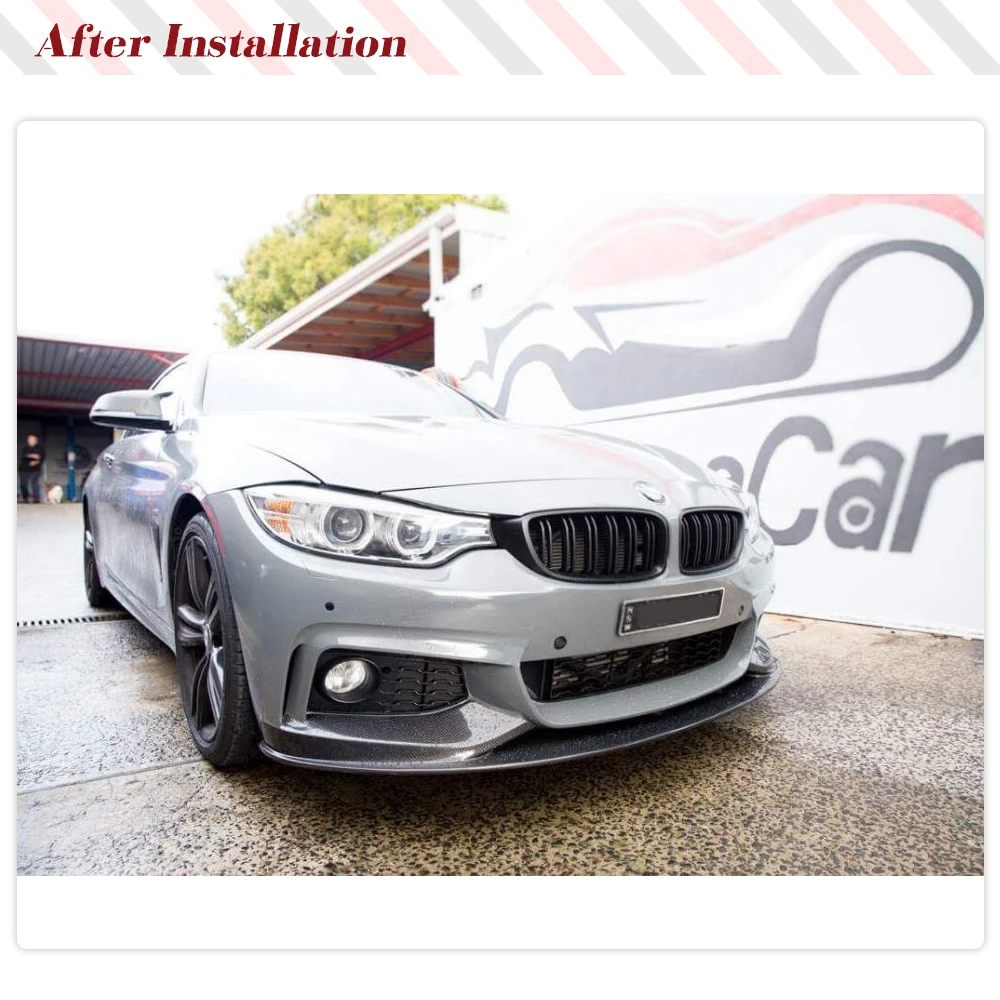 Real Carbon Fiber Chin Spoiler For BMW 4 Series F32 F33 F36 M Sport Car Front Bumper Lip Splitters 2014 - 2018 Front Body Kits