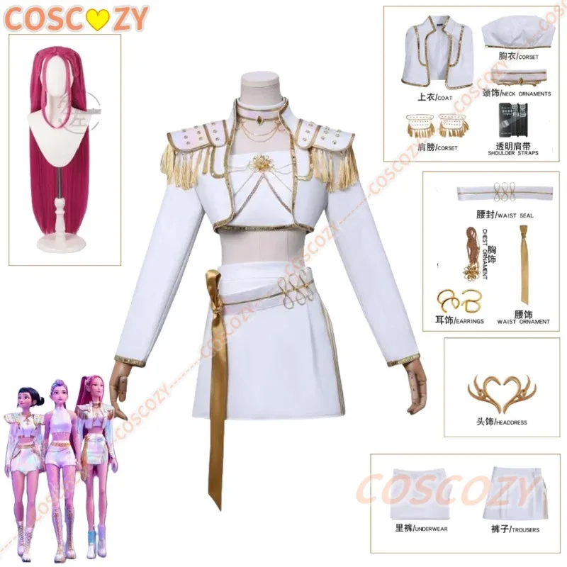 kpop-demon-hunters-mira-heavy-duty-cosplay-disfraz-peluca-gotica-futurista-puesta-en-escena-trajes