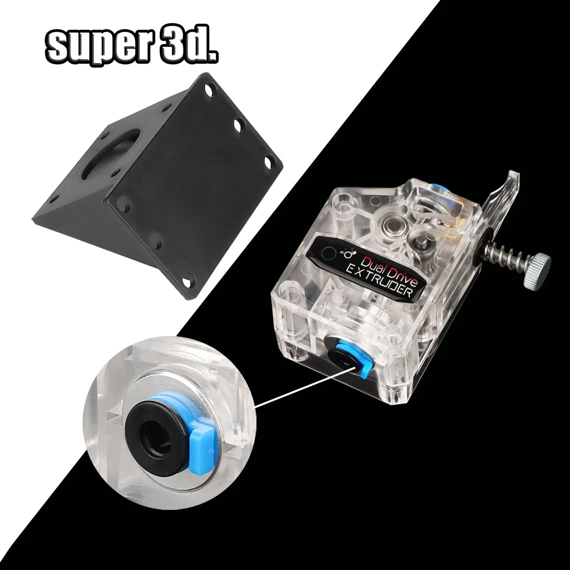 DDB – extrudeuse directe Bowden à double entraînement cloné Btech, pour imprimante 3D MK8 V6 Ender-3 CR10, Filament Flexible en TPU de 1.75mm
